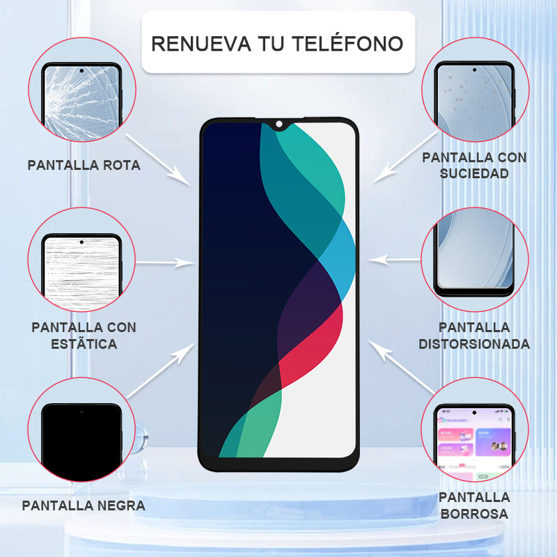 Display/pantalla Para OPPO-HG OPPO A15/A15S/A16E/A16K/A35/ Realme Q2i 5G/ 7i/C11/C12/C15//V35G/NARZO20/NARZO 30A Sin Marco