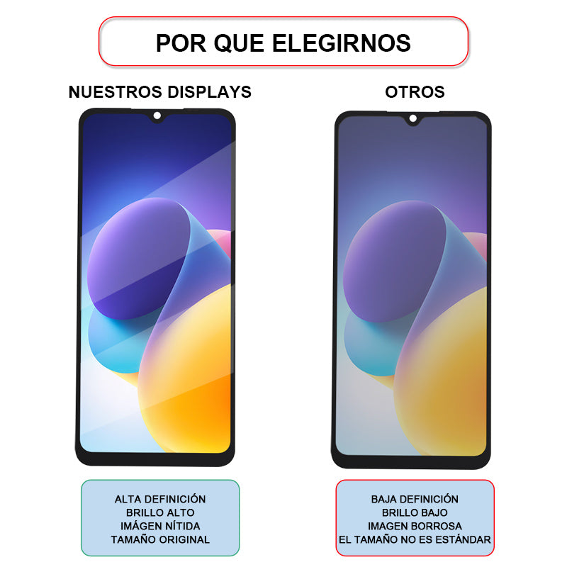 Display/pantalla Para XIAOMI-HG REDMI 10C/10 POWER/ POCO C40/10 INDIA-ORIG Sin Marco