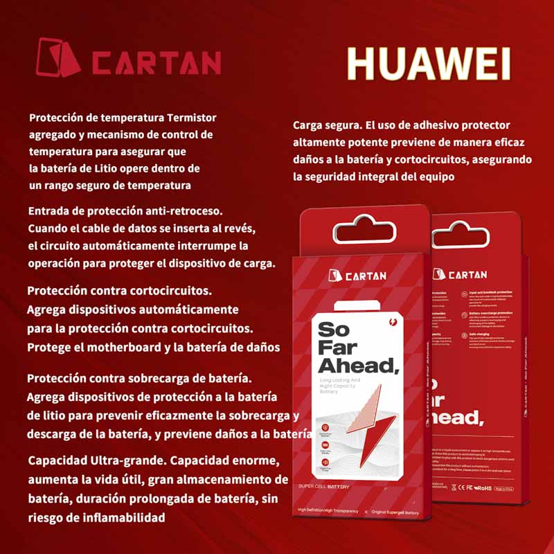 Pilas/Batería para HUAWEI-Y6 2018 / Y7 2018 /P SMART 2018 / P20 LITE/ ANE LX3
