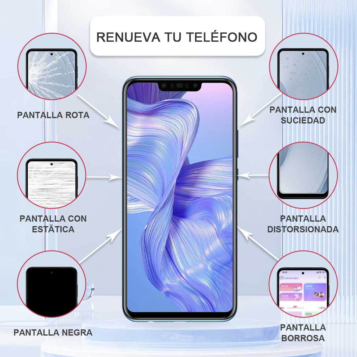 Display/pantalla Para Huawei Nova 3 Con Marco