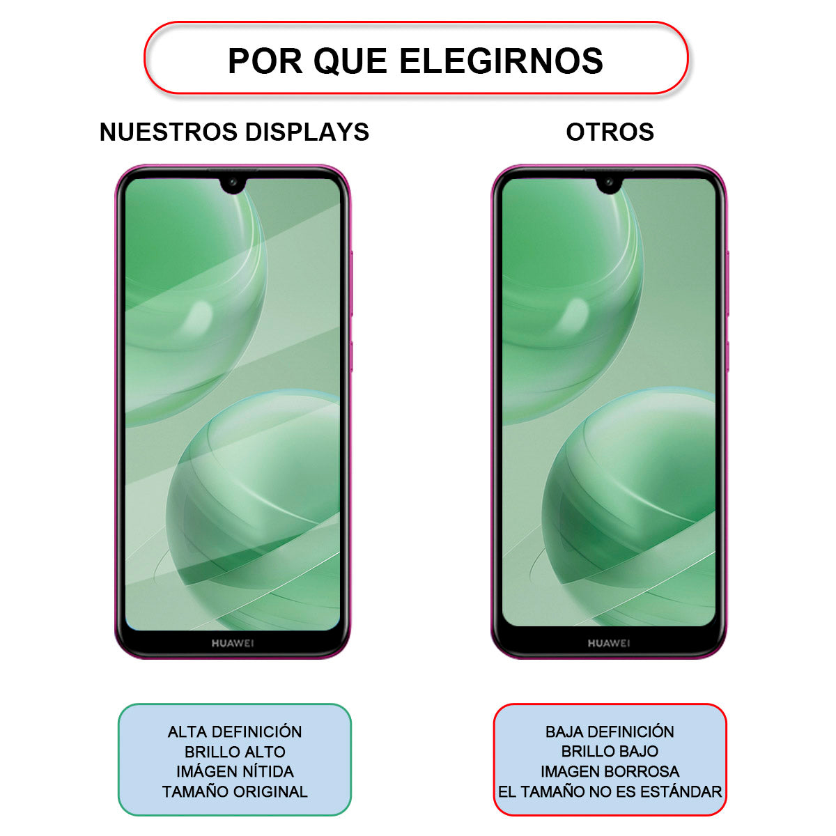 Display/pantalla Para Huawei Y7 2019 Orig Sin Marco