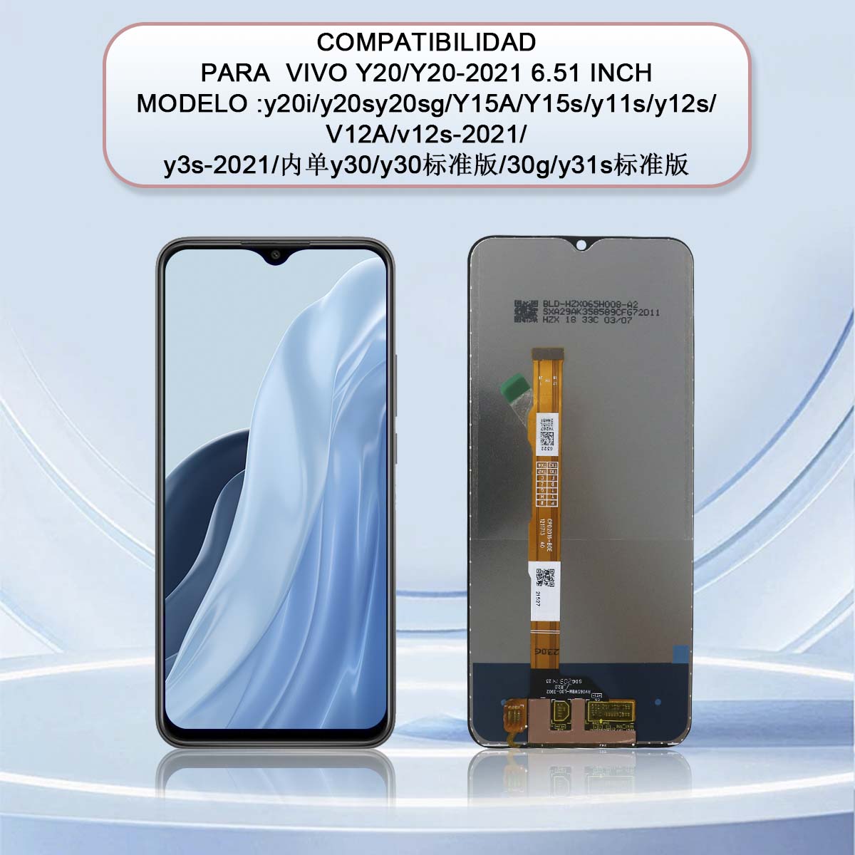 Display/pantalla Para Vivo-y20/y20-2021/y30 Sin Marco