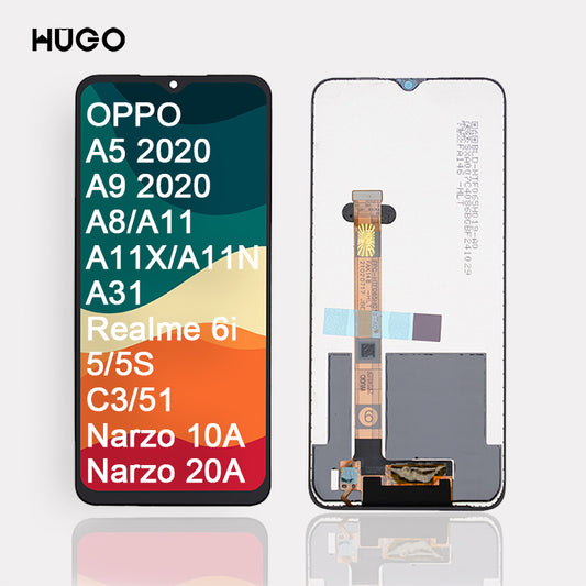 Display/pantalla Para OPPO-HG A5 2020/A9 2020/ A8/A11/A11X/A11N/A31/Realme 6i/ 5/5S/C3/ 51/Narzo 10A/Narzo 20A Sin Marco