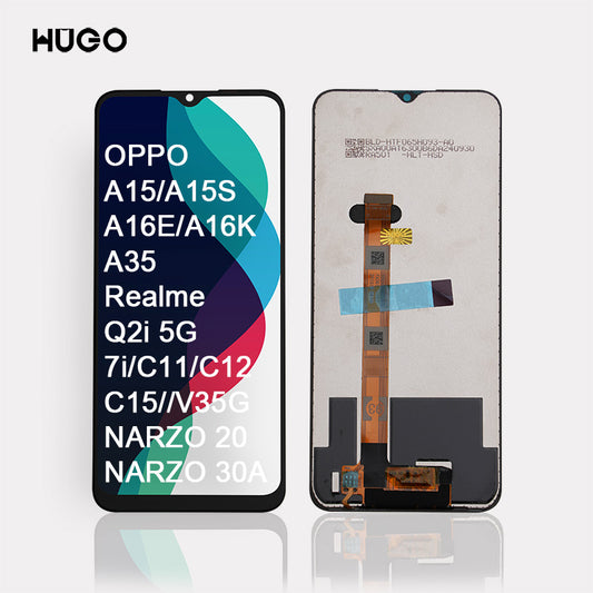 Display/pantalla Para OPPO-HG OPPO A15/A15S/A16E/A16K/A35/ Realme Q2i 5G/ 7i/C11/C12/C15//V35G/NARZO20/NARZO 30A Sin Marco