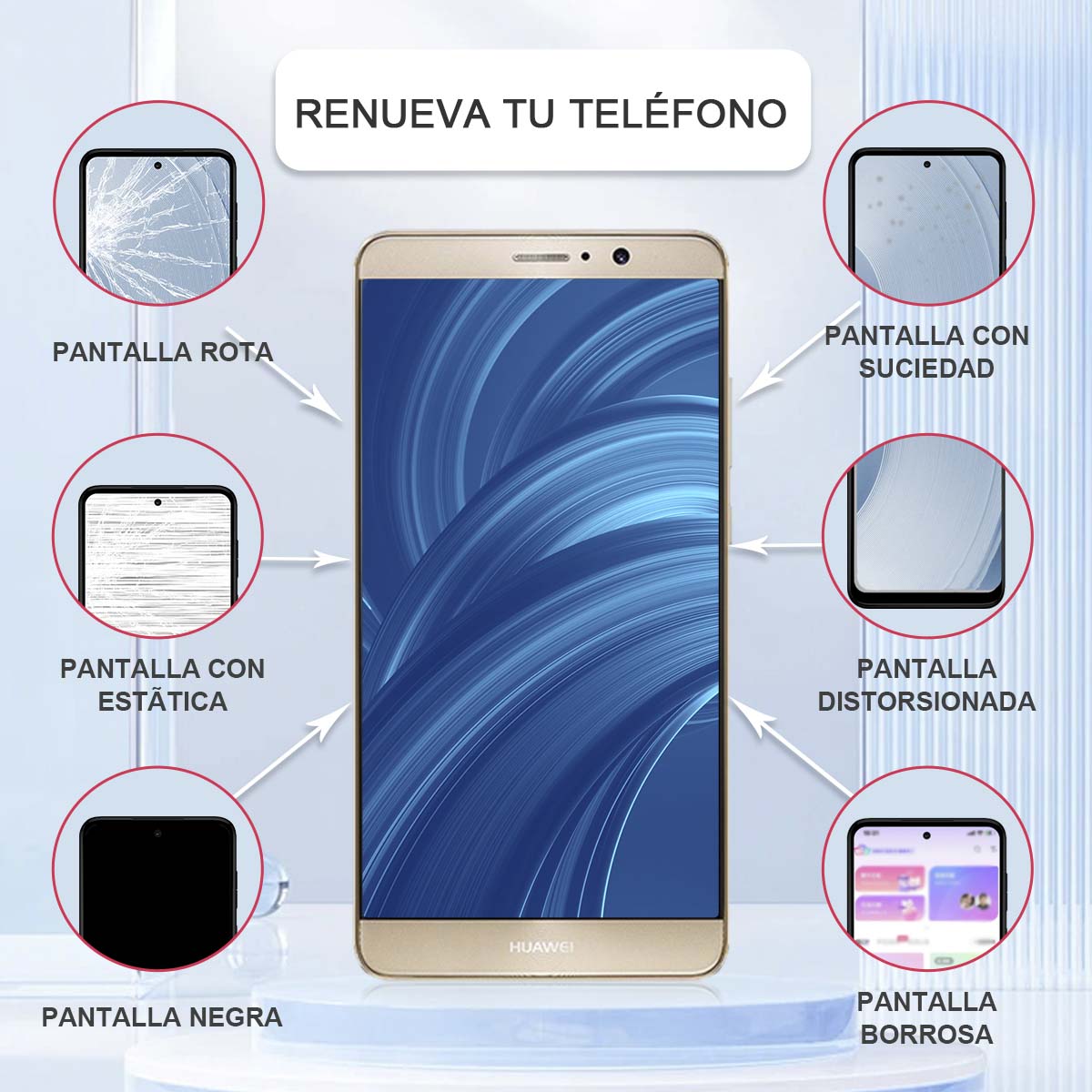 Display/pantalla Para Huawei Mate 9 Con Marco