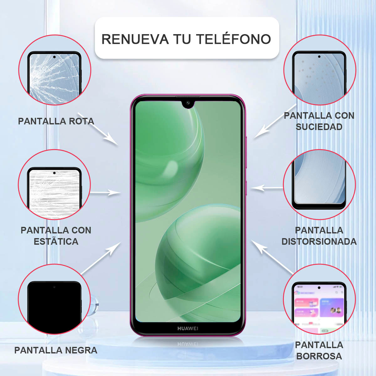 Display/pantalla Para Huawei Y7 2019 Orig Sin Marco