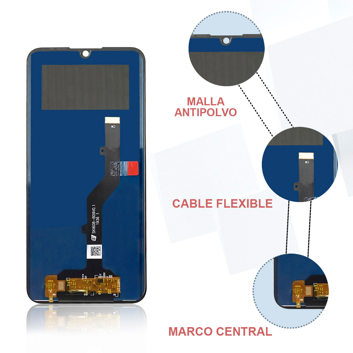 Display/pantalla Para Zte-a5 2020-orig Sin Marco