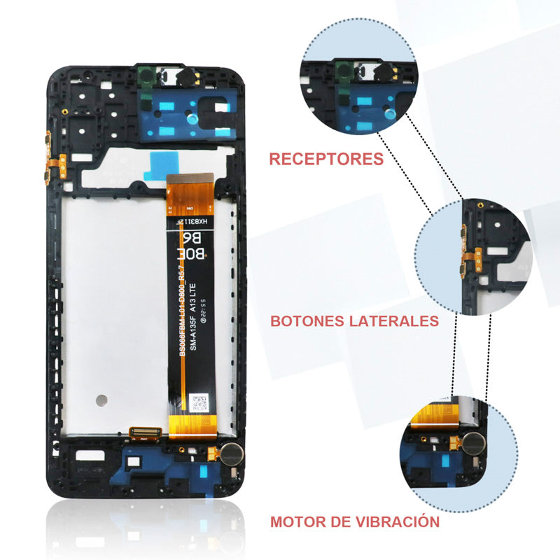 Display/pantalla SAMSUNG-A13/A13 4G/A13 LITE/ A23 4G/ A23 LITE /M23/M23 5G/M336B/M33 5G-ORIG Con Marco